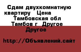 Сдам двухкомнатную квартиру › Цена ­ 13 000 - Тамбовская обл., Тамбов г. Другое » Другое   